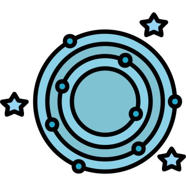 Galaxy web simgesinin vektör illüstrasyonu 