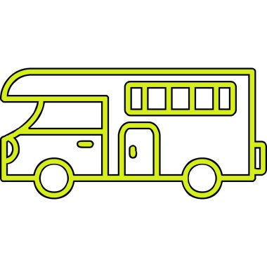 karavan web simgesi basit illüstrasyon