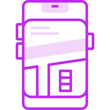 Harita simgesi olan akıllı telefon basit illüstrasyon 