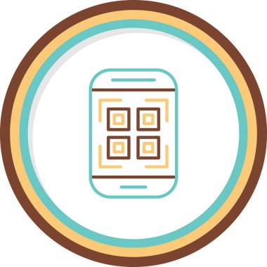 Cep Telefonu Web simgesi vektör illüstrasyonu