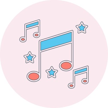 müzik notlar simgesini, vektör çizim