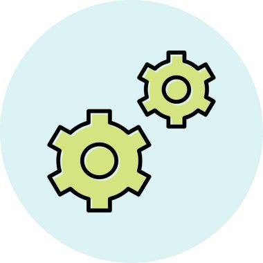 Vitesli ayar simgesi, vektör illüstrasyonu basit tasarım