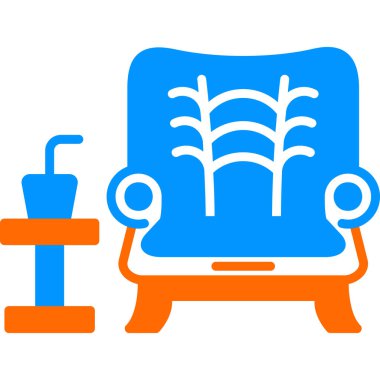 kanepe simgesi, basit vektör çizimi 