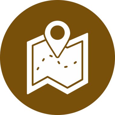 harita simgesinin vektör illüstrasyonu 