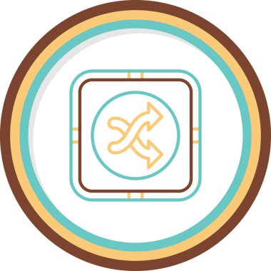 Karıştır simgesi, vektör illüstrasyonu basit tasarım