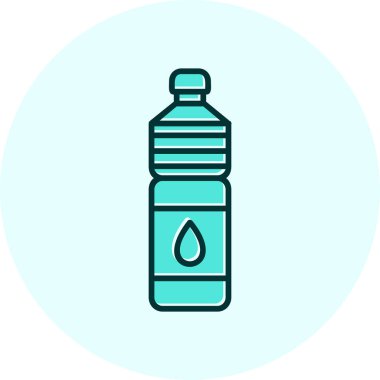 Su şişesi. Web simgesi basit illüstrasyon