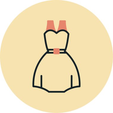 Elbise. Web simgesi basit illüstrasyon 