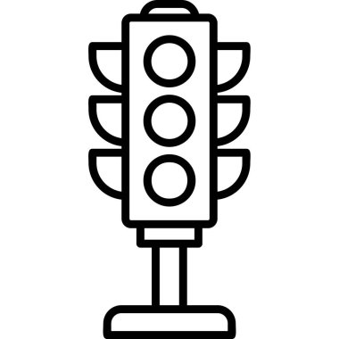 Trafik ışığı. Web simgesi basit illüstrasyon