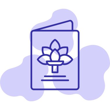 Tebrik kartı simgesi vektör illüstrasyonu