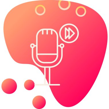 Podcast İleri sar. Web simgesi vektör illüstrasyonu        