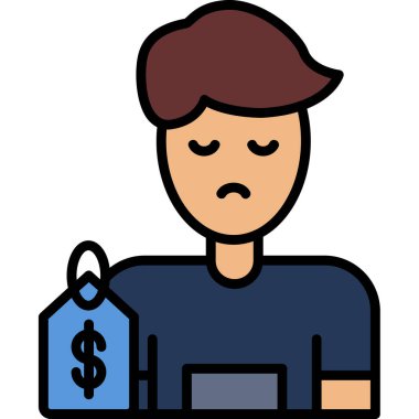 Çocuk kaçakçılığı. Web simgesi vektör illüstrasyonu