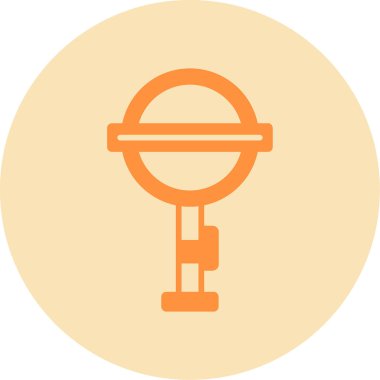 Yer altı işareti web simgesi, vektör illüstrasyonu