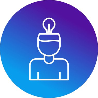 Modern Yaratıcı Düşünce simgesinin vektör çizimi            