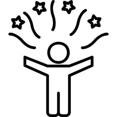 Mutlu çocuk ikonu, vektör stili tasarım. Kutlama