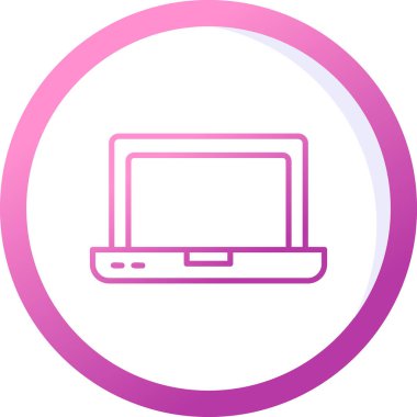 dizüstü bilgisayar simgesi, vektör illüstrasyonu basit tasarım