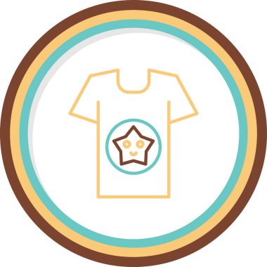 t-shirt simgesi, vektör illüstrasyonu 