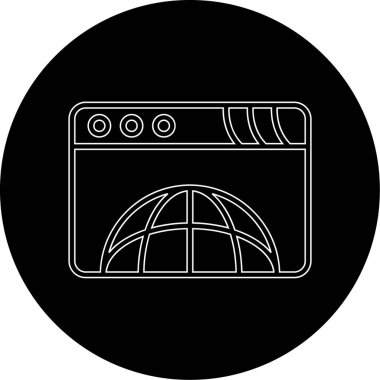tarayıcı web simgesi, vektör illüstrasyonu