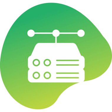 bilgisayar sunucu simgesi, vektör illüstrasyonu basit tasarım