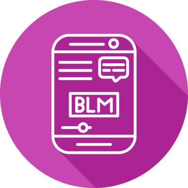 Akıllı telefon simgesinde BLM 'nin vektör modern illüstrasyonuName