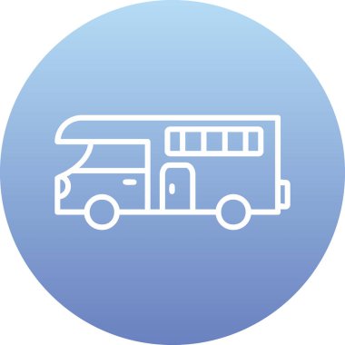 karavan web simgesi basit illüstrasyon