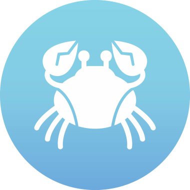 crab icon, vector illustration simple design 