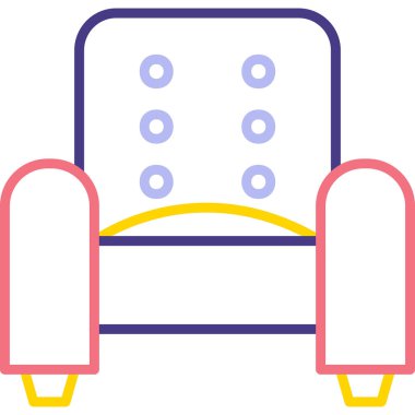 Kol Koltuğu Web simgesi basit illüstrasyon