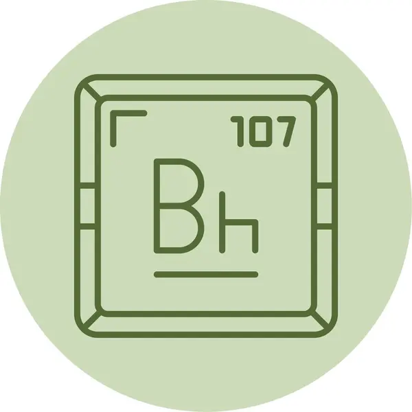 stock vector Bohrium chemical element web icon, simple illustration