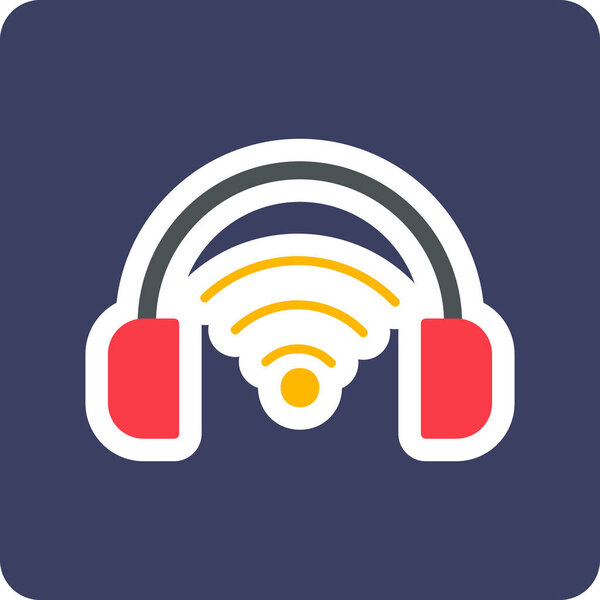 Online Podcast icon vector illustration
