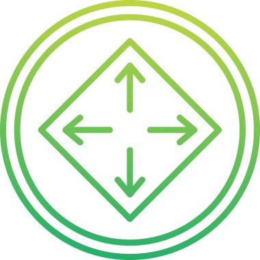 yaylı ok işareti. Web simgesi vektör illüstrasyonu