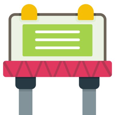 Poster ağ simgesi, vektör illüstrasyonu