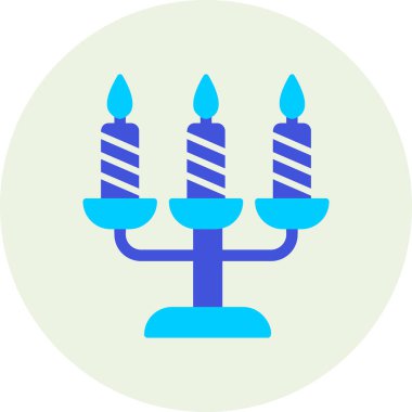 Bir şamdan ağ simgesinin vektör illüstrasyonu 