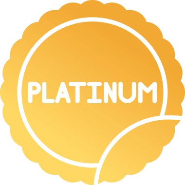 Platin Web simgesi vektör illüstrasyonu