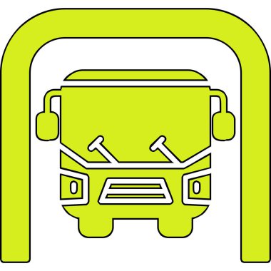 bus Underground renkli vektör simgesi