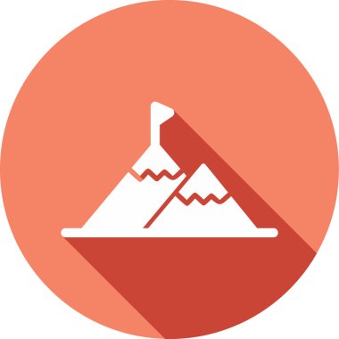 Başarı Dağı simgesinin vektör illüstrasyonu 