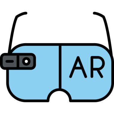 Gözlüklü. Web simgesi basit illüstrasyon            