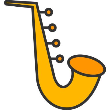 Saksafon. Web simgesi basit tasarım 