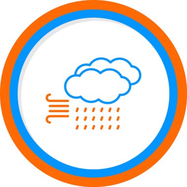 storm web icon, vector illustration 