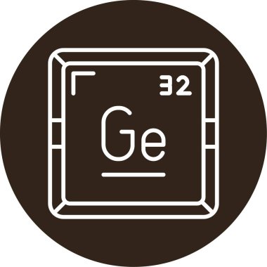 Germanyum kimyasal elementi. Atom numarasıyla imzala. Periyodik tablonun kimyasal elementi