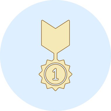 Rozet Web simgesi basit illüstrasyon 