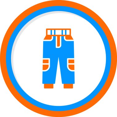 pantalon web simgesi, vektör illüstrasyonu