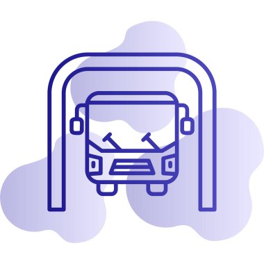 bus Underground renkli vektör simgesi