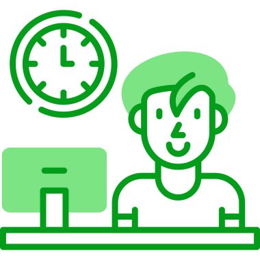 Sıkı Çalışma simgesi, vektör illüstrasyonu