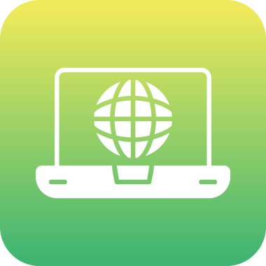 İnternet web simgesi basit illüstrasyon 