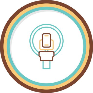 kablosuz şarj simgesi, vektör illüstrasyonu basit tasarım