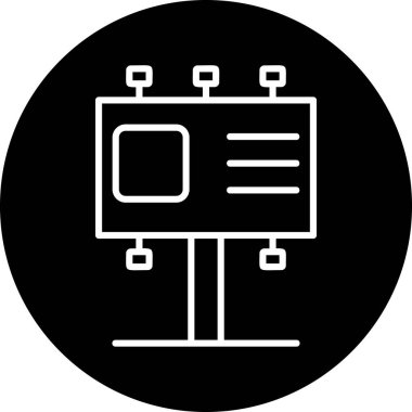 Billboard web simgesi, vektör çizim 
