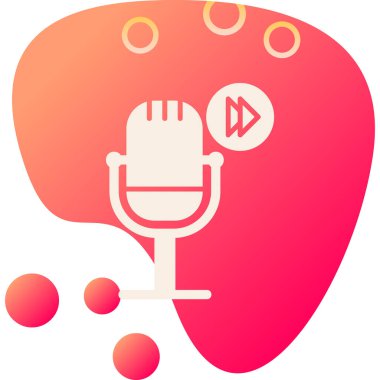 Podcast İleri sar. Web simgesi vektör illüstrasyonu        