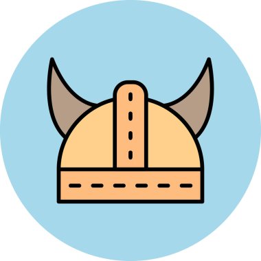 Kask simgesi vektör illüstrasyonu 