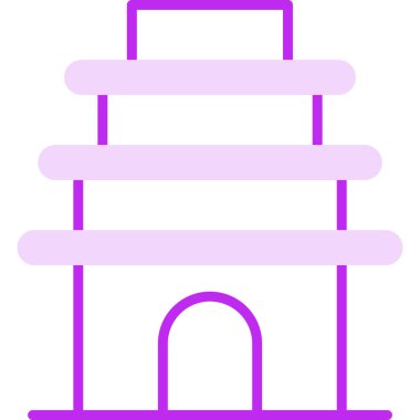 Tapınak binası Web simgesi basit illüstrasyon