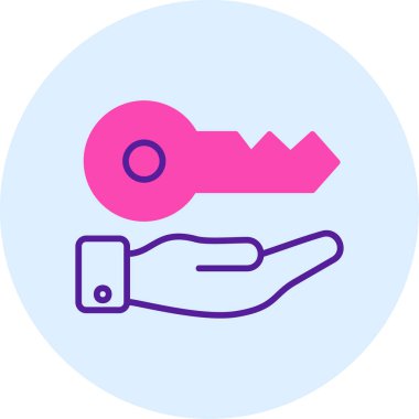 anahtar simgesi, vektör illüstrasyonu basit tasarım