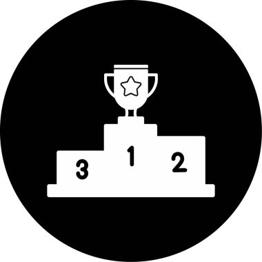 Kazanan kupa ikonu. özet çizimi 